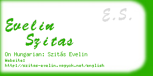 evelin szitas business card