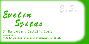 evelin szitas business card